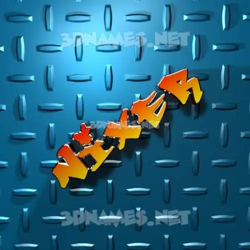 nixer in Grid Style style - 3D name wallpaper