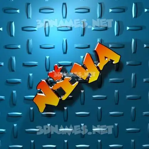 niya in Grid Style style - 3D name wallpaper