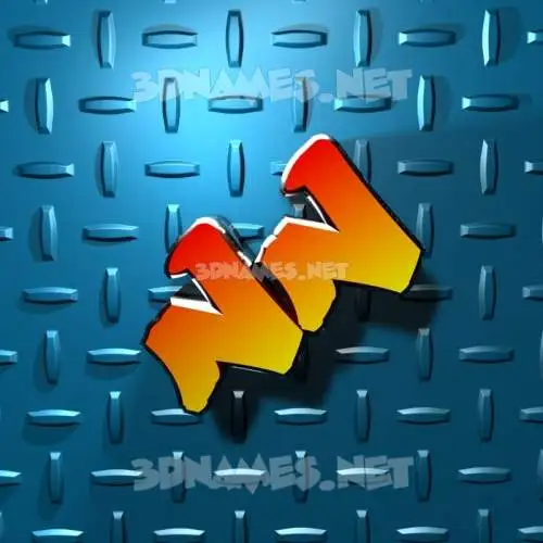 nn in Grid Style style - 3D name wallpaper