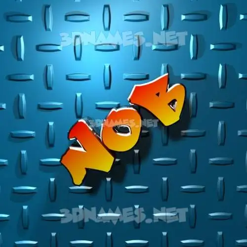 nob in Grid Style style - 3D name wallpaper