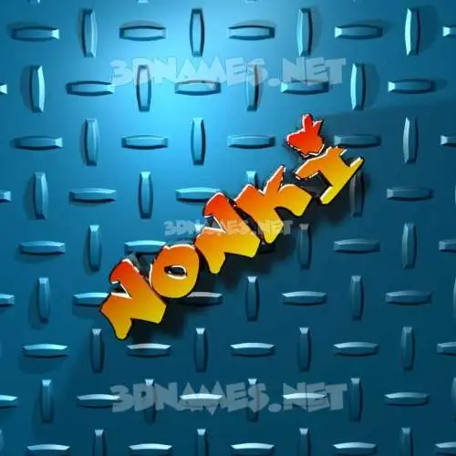 nonki in Grid Style style - 3D name wallpaper