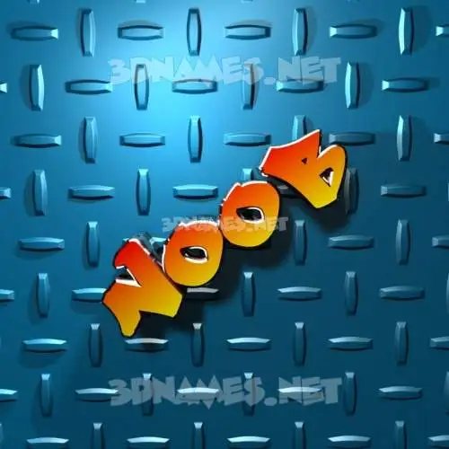 noob in Grid Style style - 3D name wallpaper