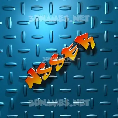 nsser in Grid Style style - 3D name wallpaper