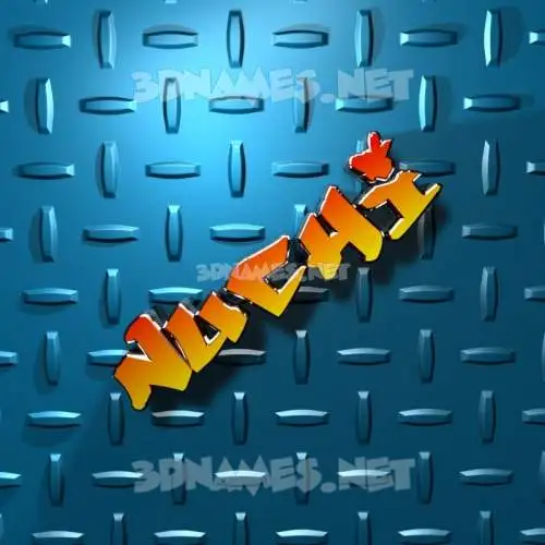 nuchi in Grid Style style - 3D name wallpaper