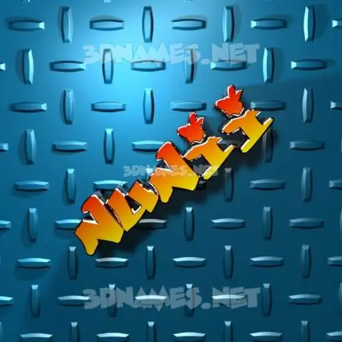 nunii in Grid Style style - 3D name wallpaper