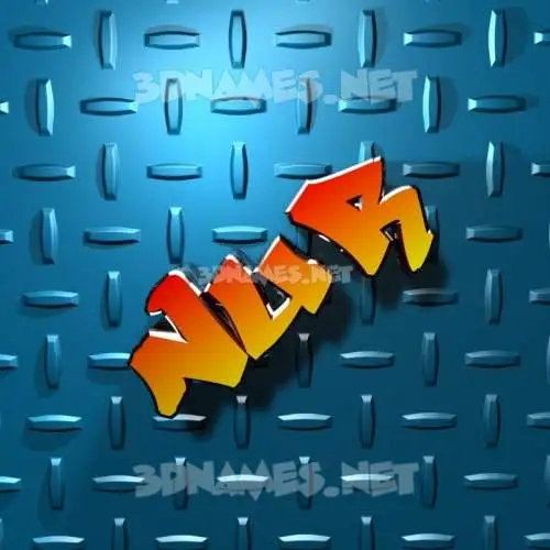 nur in Grid Style style - 3D name wallpaper