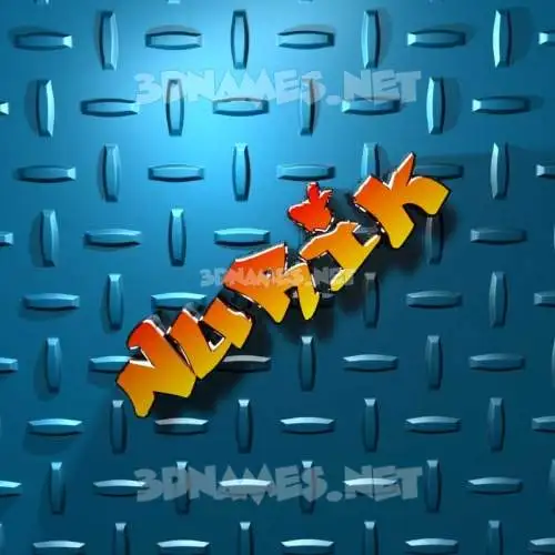 nurik in Grid Style style - 3D name wallpaper