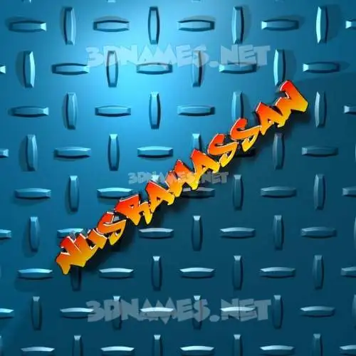 nusrahassan in Grid Style style - 3D name wallpaper