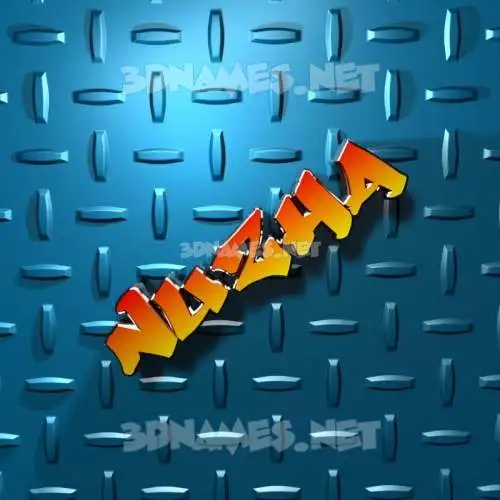 nuzha in Grid Style style - 3D name wallpaper nuzha in Grid Style style - 3D name wallpaper