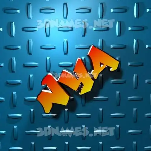 nya in Grid Style style - 3D name wallpaper