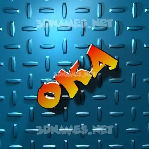 oka in Grid Style style - 3D name wallpaper