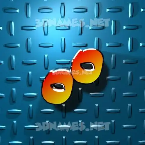 oo in Grid Style style - 3D name wallpaper