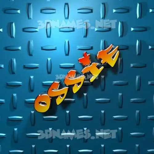 ossie in Grid Style style - 3D name wallpaper