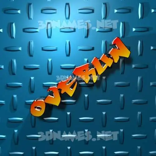 overun in Grid Style style - 3D name wallpaper overun in Grid Style style - 3D name wallpaper