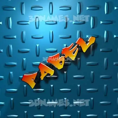 pabel in Grid Style style - 3D name wallpaper