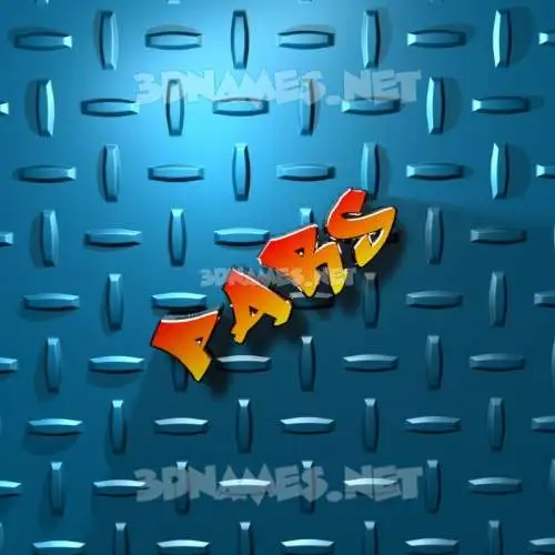 pars in Grid Style style - 3D name wallpaper