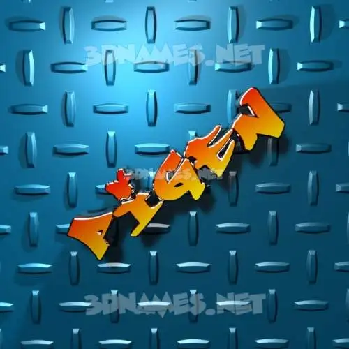 pigen in Grid Style style - 3D name wallpaper