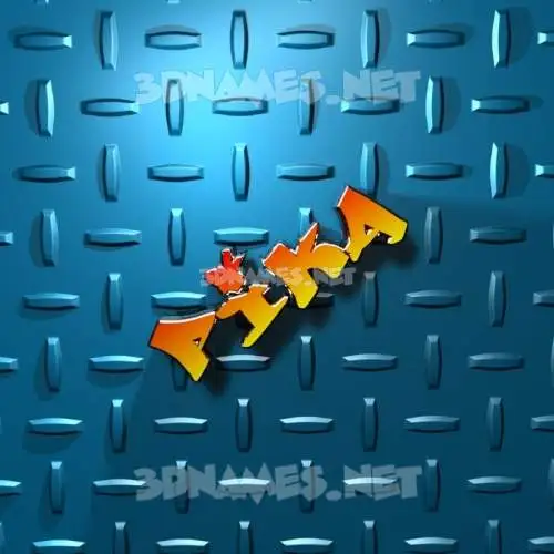 pika in Grid Style style - 3D name wallpaper