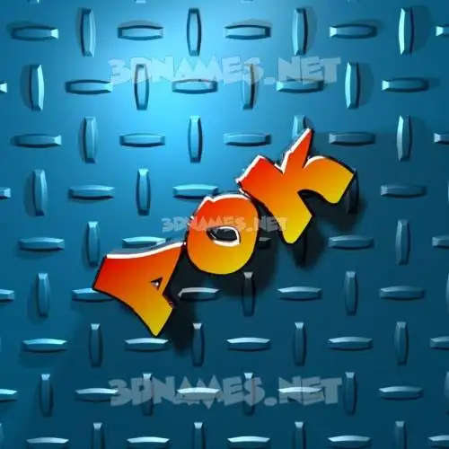 pok in Grid Style style - 3D name wallpaper