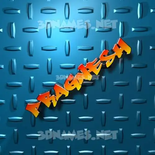 pragnesh in Grid Style style - 3D name wallpaper