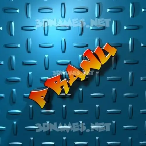 pranu in Grid Style style - 3D name wallpaper