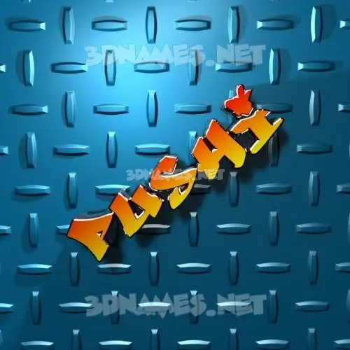 pushi in Grid Style style - 3D name wallpaper pushi in Grid Style style - 3D name wallpaper