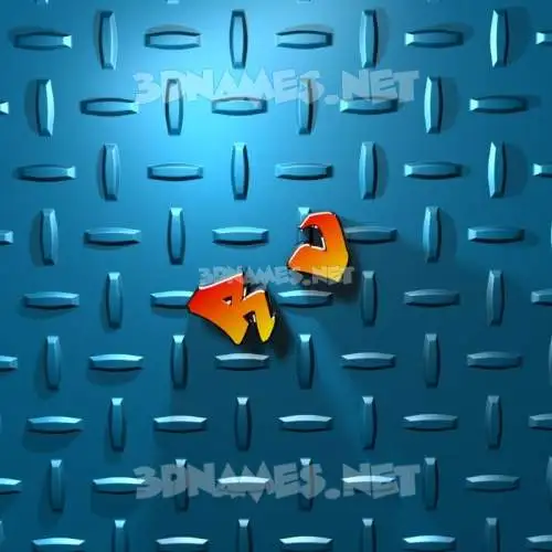 r v in Grid Style style - 3D name wallpaper