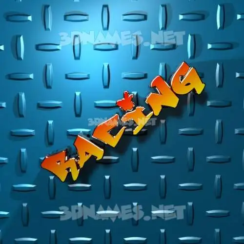 racing in Grid Style style - 3D name wallpaper racing in Grid Style style - 3D name wallpaper