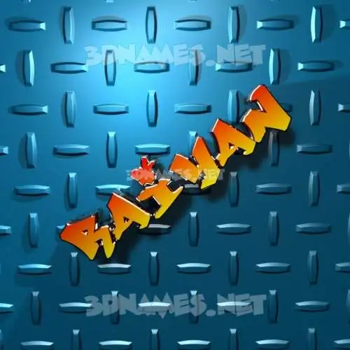 raiyan in Grid Style style - 3D name wallpaper