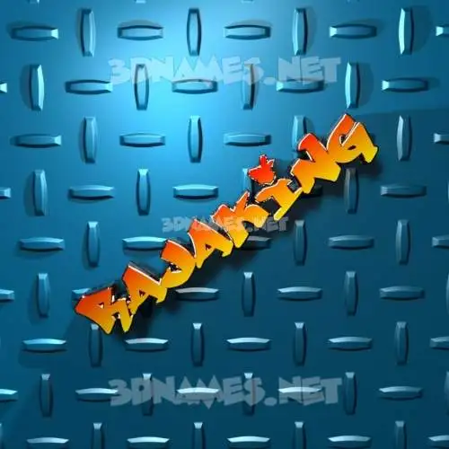 rajaking in Grid Style style - 3D name wallpaper