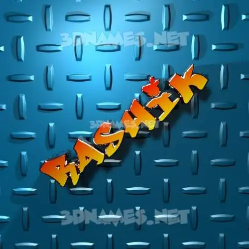 rashik in Grid Style style - 3D name wallpaper