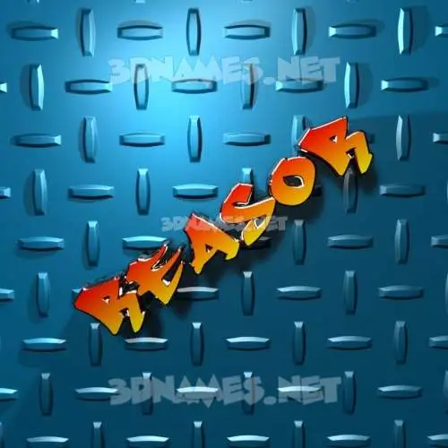reasor in Grid Style style - 3D name wallpaper