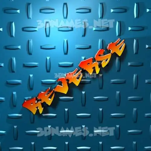 reverse in Grid Style style - 3D name wallpaper