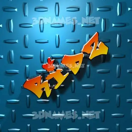 ridz in Grid Style style - 3D name wallpaper