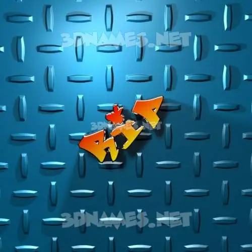 rip in Grid Style style - 3D name wallpaper