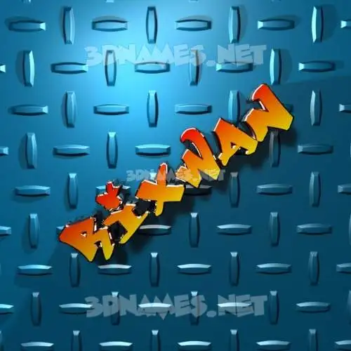 rixwan in Grid Style style - 3D name wallpaper