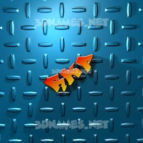 rkp in Grid Style style - 3D name wallpaper