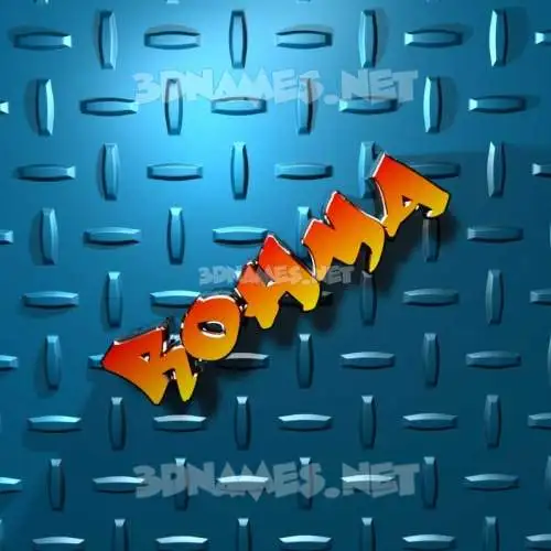 rohma in Grid Style style - 3D name wallpaper