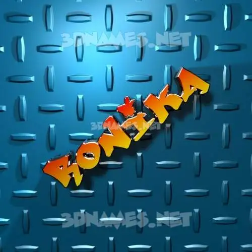 ronika in Grid Style style - 3D name wallpaper