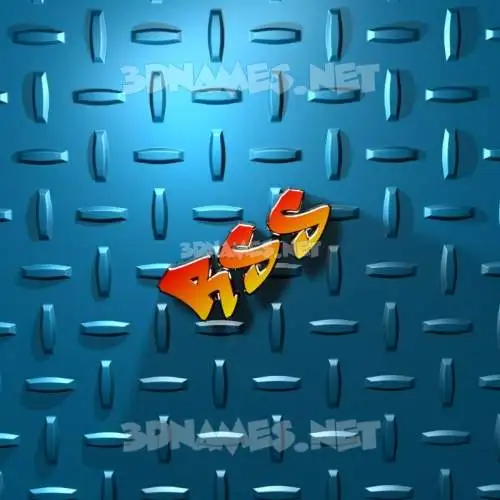 rss in Grid Style style - 3D name wallpaper