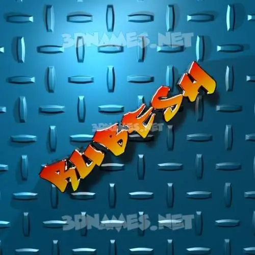 rubesh in Grid Style style - 3D name wallpaper