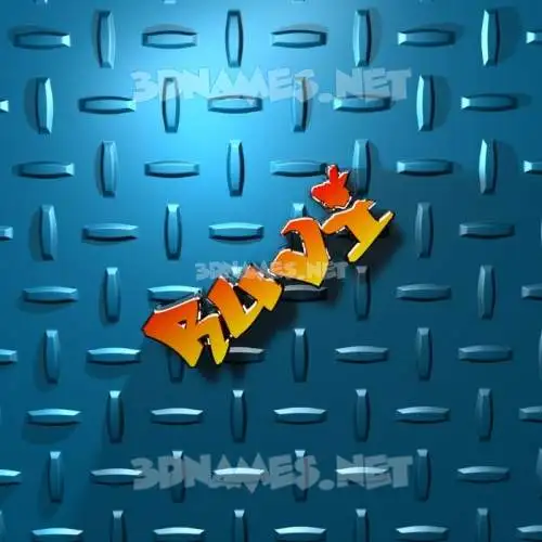 ruvi in Grid Style style - 3D name wallpaper