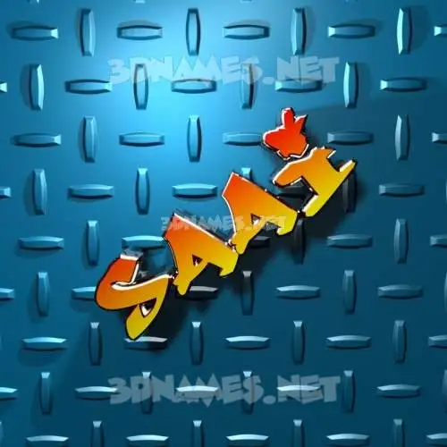 saai in Grid Style style - 3D name wallpaper