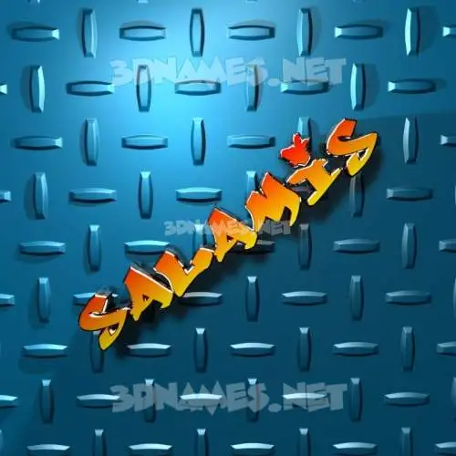 salamis in Grid Style style - 3D name wallpaper