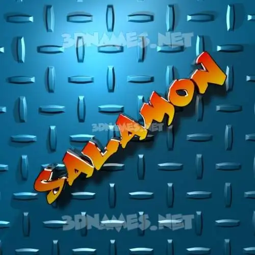 salamon in Grid Style style - 3D name wallpaper