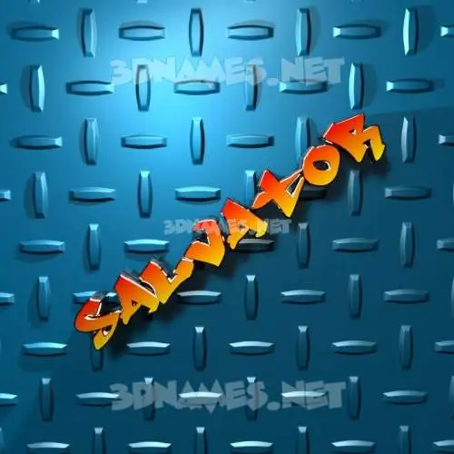 salvator in Grid Style style - 3D name wallpaper