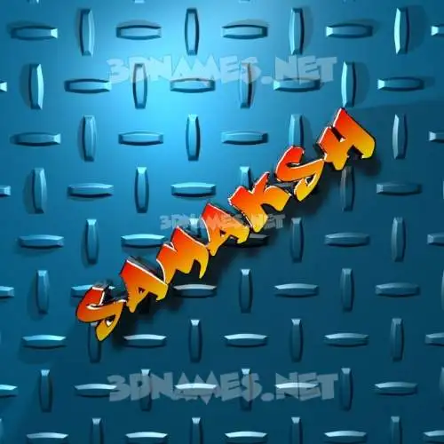 samaksh in Grid Style style - 3D name wallpaper