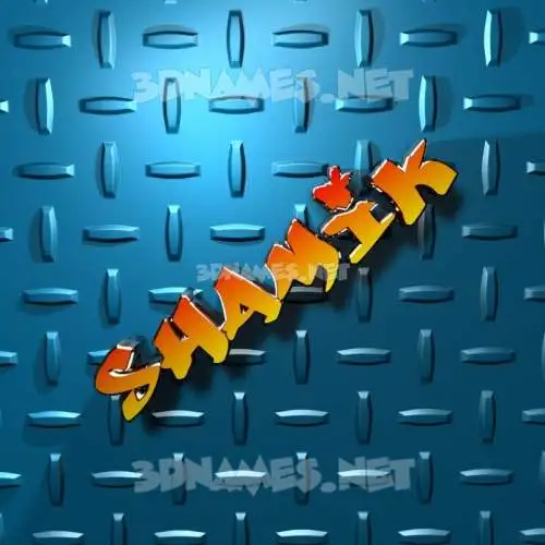 shamik in Grid Style style - 3D name wallpaper