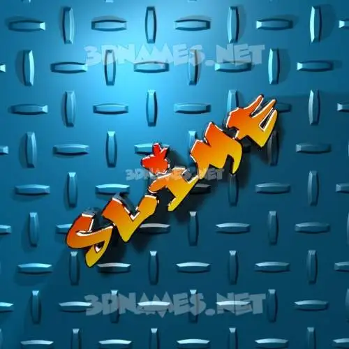 slime in Grid Style style - 3D name wallpaper