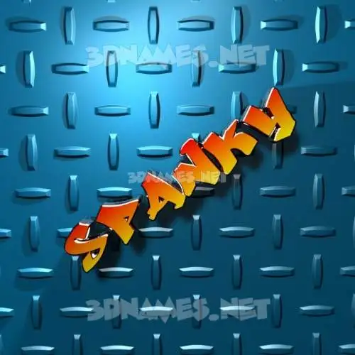 spanky in Grid Style style - 3D name wallpaper